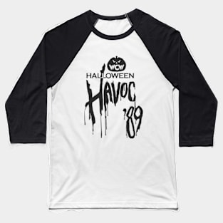 WCW Halloween Havoc 89 Black on Orange Baseball T-Shirt